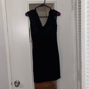 Black dress with lace bust